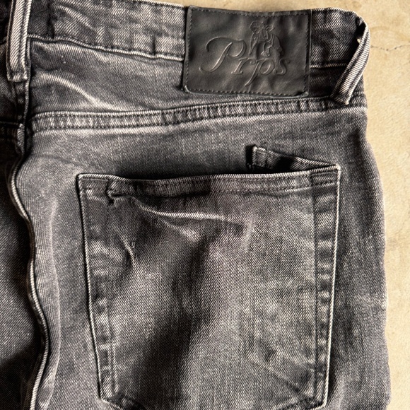 PRPS Jeans Mens 34x34 Black Windsor Tapered Skinny Fit Distressed Stretch Denim - Picture 2 of 7